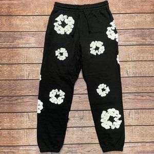 NEW Denim Tears Cotton Wreath Sweatpants Black Size S-XL
